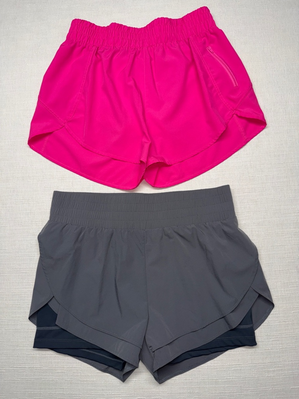 Baleaf Women's Athletic Shorts - Hot Pink and Gray